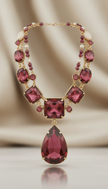 Rose Garnet Statement Necklace