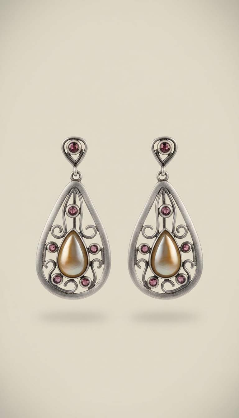 Artisanal Silver Drop Earrings